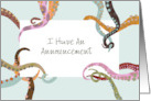 Customizable Octopus Announcement Blank card