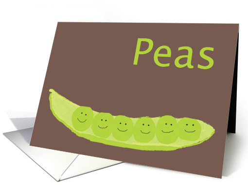Please Get Better Soon, Peas Illustration card (1002395)