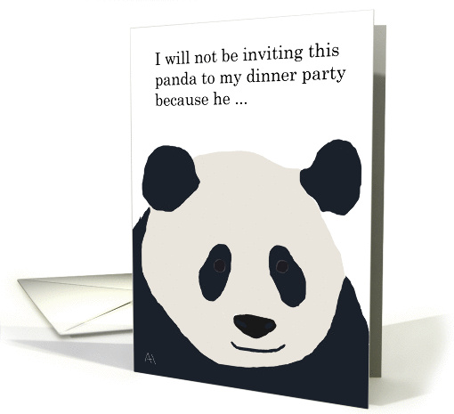 Funny Panda Dinner Party Invitation card (1009359)