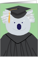 Koala Bear in Graduation Cap and Gown - Congratulations on Graduation card