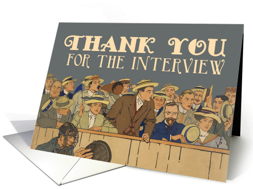 Vintage Baseball Game - Thank You for the Interview card (1046857)