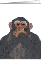 Chimpanzee, Speak no Evil, Surprise Anniversary Party Invitation card