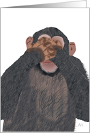 Chimpanzee, See no Evil, Eye Surgery, Get Well Soon, Feel Better card
