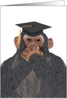 Chimpanzee, Speak no Evil, Surprise Graduation Party Invitation card