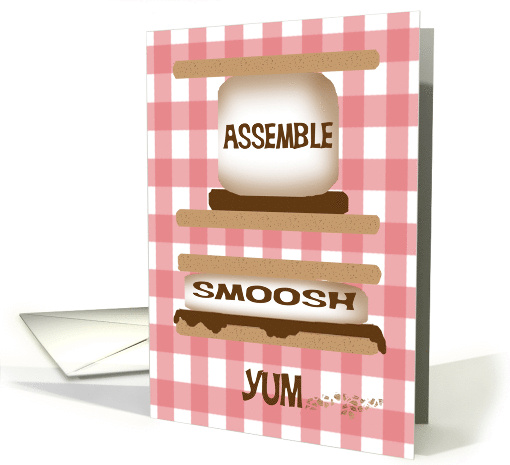 Camping, Camp Out Birthday Party Invitation - S'more card (1063003)