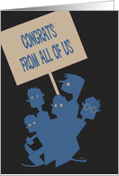 From All of Us - Congratulations, congrats, Vintage, Retro card