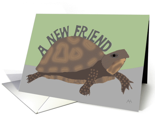 New Pet Turtle Congratulations Card - A New Friend card (1073384)