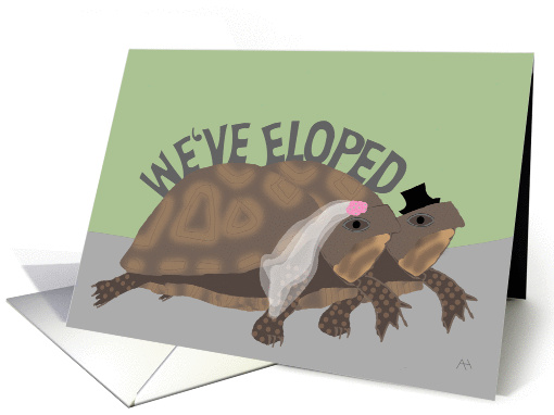 Turtles in Vail and Top Hat, Elopement Announcement card (1088464)