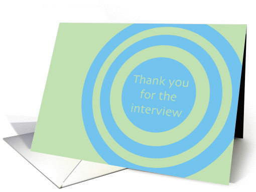 Blue and Green Target - Thank You for the Interview card (1092246)