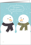 Snowmen Joke Happy Holidays Card