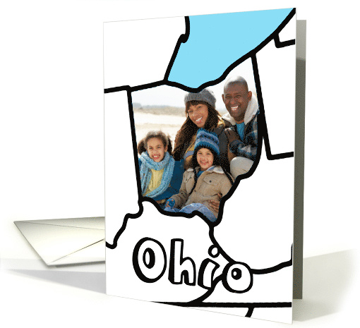 Moved to Ohio Announcement, Custom Photo in the Shape of... (1109204)