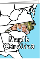 Moved to North Carolina, Custom Photo in the Shape of the state card