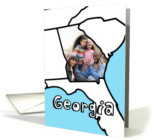 Moved to Georgia, Custom Photo in the Shape of the state card