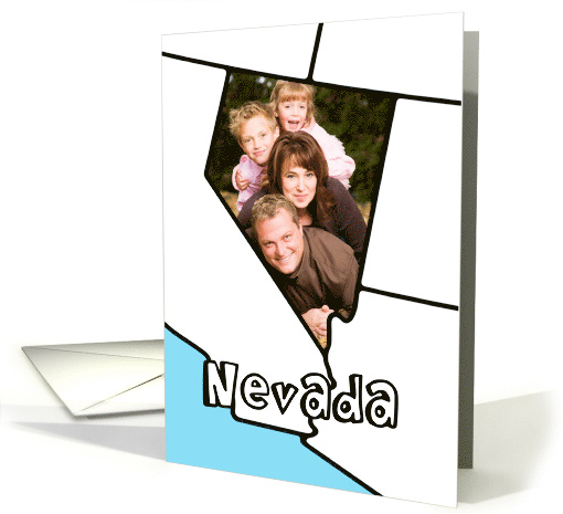 Moved to Nevada, Custom Photo in the Shape of the state card (1110250)