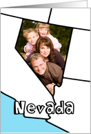 Moved to Nevada, Custom Photo in the Shape of the state card