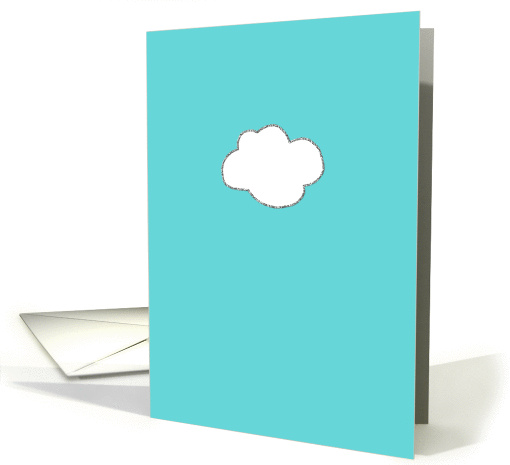 Cloud with Glitter-Effect Silver Lining Encouragement card (1153092)