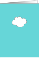 Cloud with Glitter-Effect Silver Lining Encouragement Card