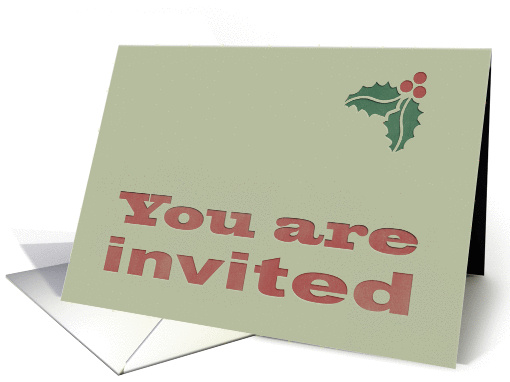 Letterpress Style Retro Vintage Christmas Party... (1154338)