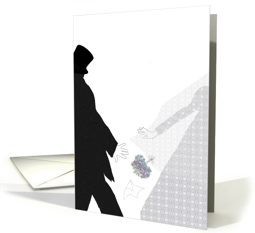 Wedding Canceled Announcement, Bride and Groom Walking Away card