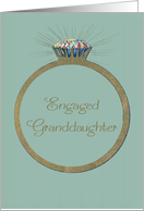 Retro Engagement Congratulations for Granddaughter Diamond Ring card