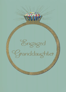 Retro Engagement Congratulations for Granddaughter Diamond Ring