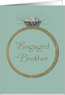 Retro Engagement Congratulations for Brother Vintage Diamond Ring card