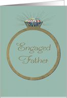 Retro Engagement Congratulations for Father Vintage Diamond Ring card