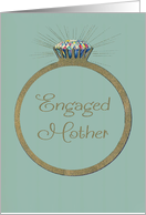 Retro Engagement Congratulations for Mother Vintage Diamond Ring card