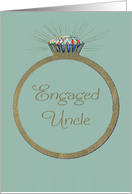 Retro Engagement Congratulations for Uncle Vintage Diamond Ring card