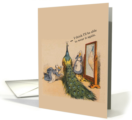 Funny Vintage Peacock Maid of Honor Invitation card (1222008)