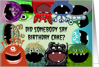 Cute Monster Birthday Party Invitation card