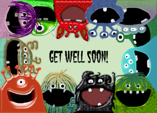 Cute Monster - Get Well/ Get Better Soon For Teacher from Students