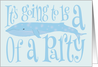 Whale Birthday Party Invitation card