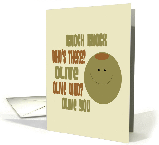 Olive You Knock Knock Joke card (1263350)