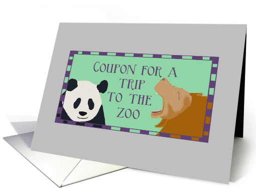 Birthday Coupon for a Trip to the Zoo, Happy Birthday card (1294214)