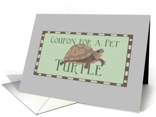 Birthday Coupon for a Pet Turtle, Happy Birthday card (1294216)