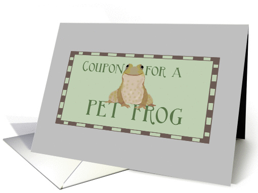 Birthday Coupon for a Pet Frog, Happy Birthday card (1294222)