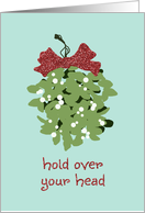 Mistletoe Kiss Christmas Card