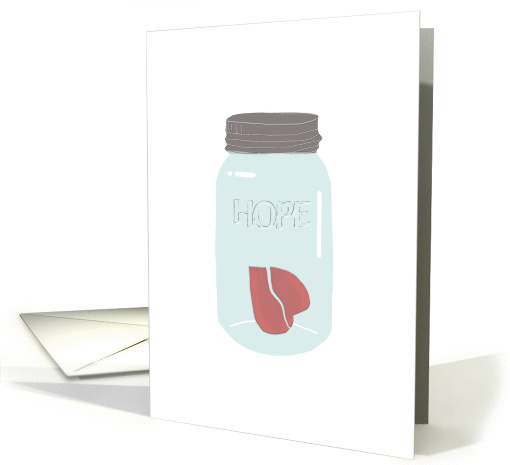 Hope Jar with a broken Heart - Sympathy for Miscarriage card (1315034)