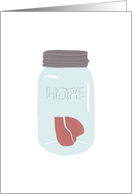 Hope Jar with a broken Heart - Sympathy for Miscarriage card