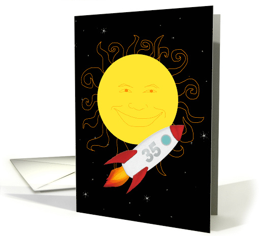 Around the Sun 35 times Happy 35th Birthday card (1317036)