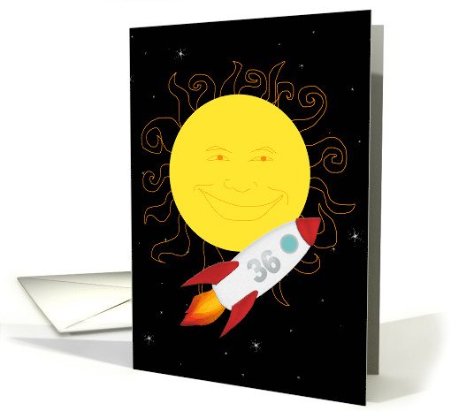 Around the Sun 36 times Happy 36th Birthday card (1317040)