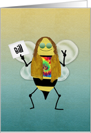 Hippie Bee Day, Name Specific Happy Birthday Card for Bill card