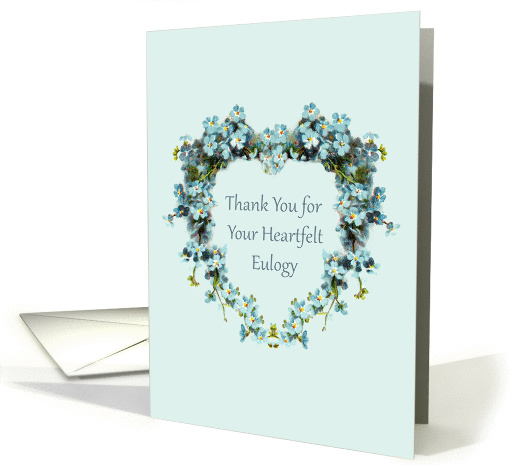Thank You for Eulogy, Heart Shaped Forget-Me-Nots card (1319298)