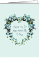 Thank You for Eulogy, Heart Shaped Forget-Me-Nots card