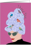 Birds on Beehive Thank you to Hair Stylist Card