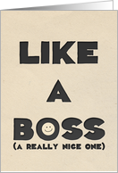 Boss’s Day Letterpress Style card