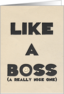 Letterpress Style Birthday Card for Boss card