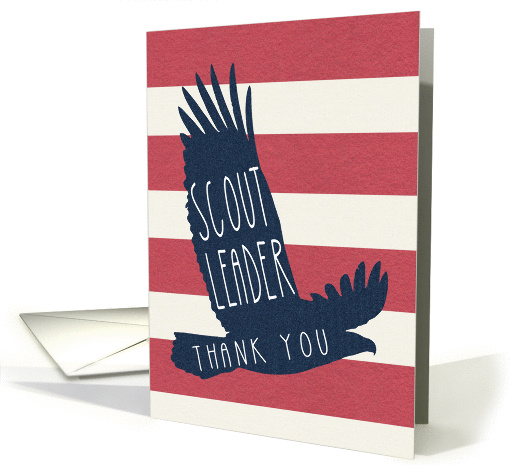 Scout Troop Leader Thank You, Blue Flying Eagle card (1352940)