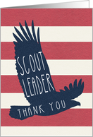 Scout Troop Leader Thank You, Blue Flying Eagle card